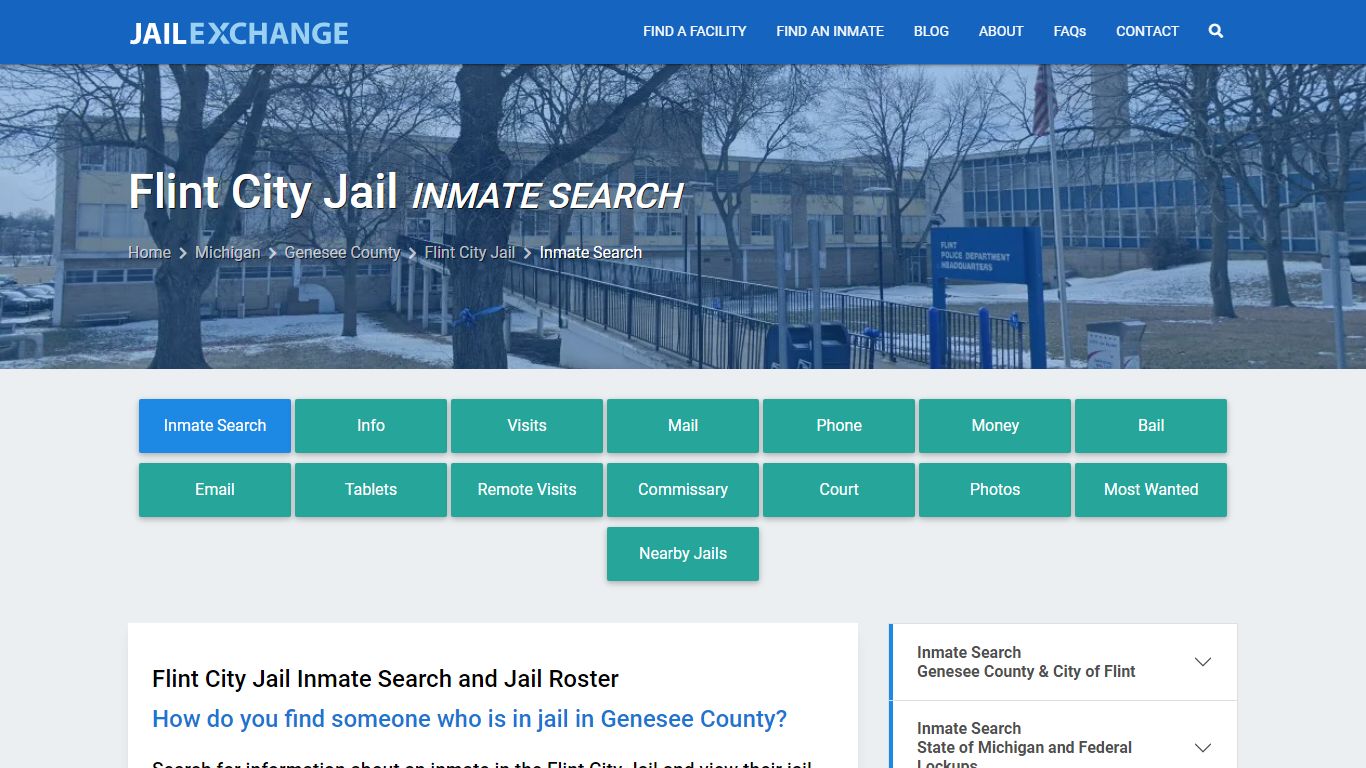 Inmate Search: Roster & Mugshots - Flint City Jail, MI